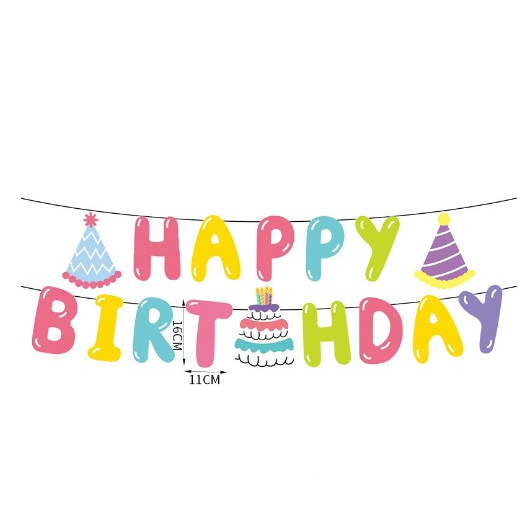 ป้าย Happy Birthday เจลลี่