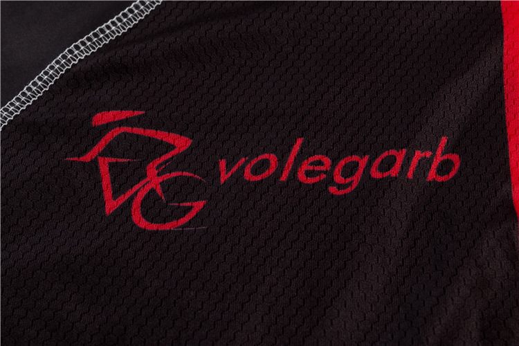 ชุดจักรยานแขนสั้น Volegarb 16 (02) สีดำแดง