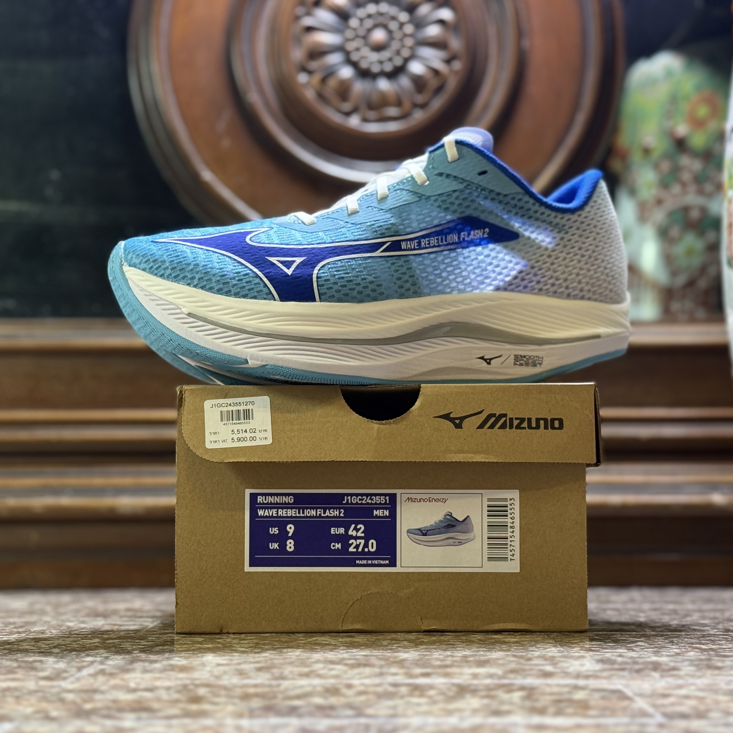 รองเท้าวิ่ง Mizuno Wave Rebellion Flash 2 (M9/10US)