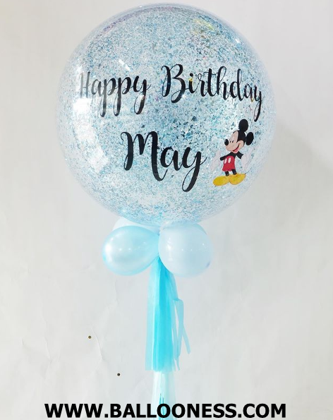 ลูกโป่งขนาด36นิ้ว สีฟ้า พร้อมข้อคว่มบนลูกโป่ง / Big Balloon Blue tone