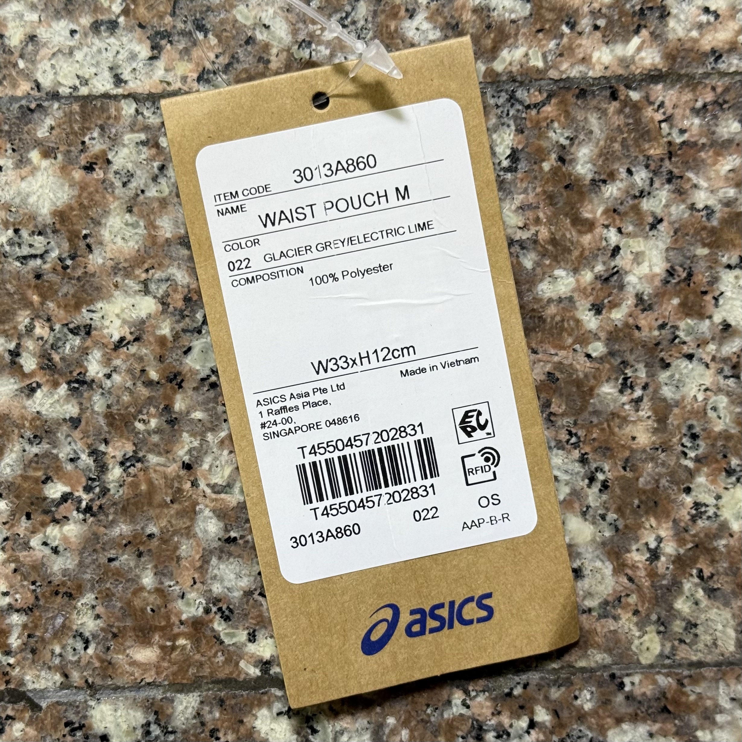 กระเป๋าวิ่ง ASICS Running Waist Pouch M ‘Grey/Lime’