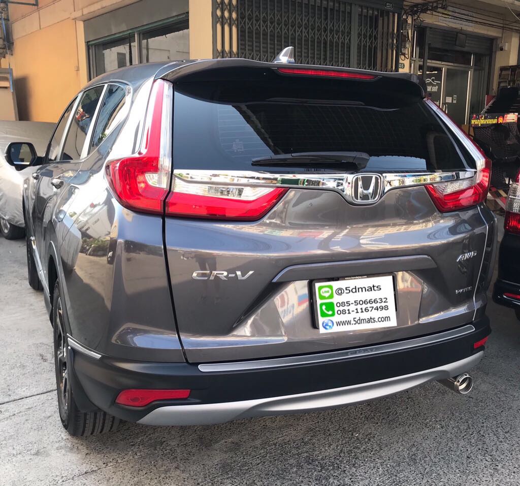 พรมปูพื้นรถยนต์6D NEW CR-V G5 SUV5ที่นั่ง รุ่นVIP แบบหนา 13 มิล สีดำ เต็มคัน