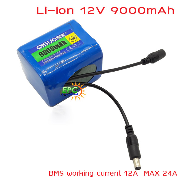 แบตเตอรี่ 18650 Li-ion รุ่น 12.6V 9000mA แพ็ค