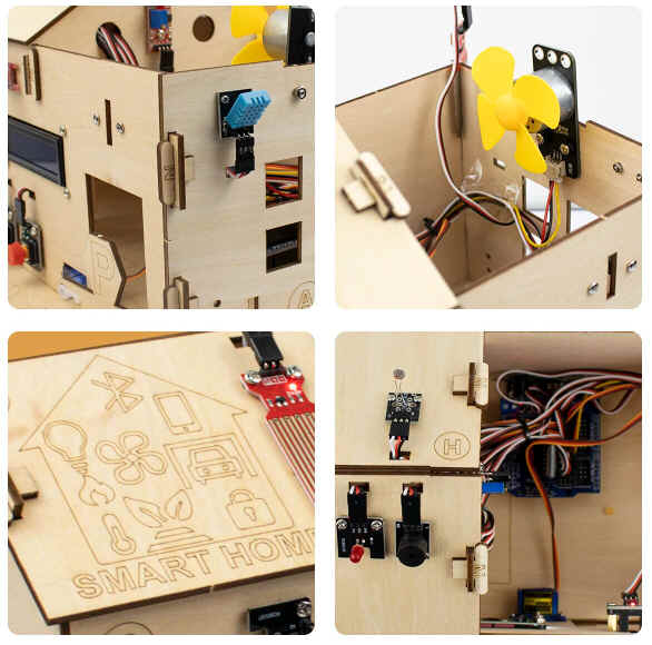 ชุดD.I.Y.บ้านอัจฉริยะ (Arduino Smart Home Starter Kit ) สื่อการเรียนรู้แบบSTEM ต้องประกอบเอง