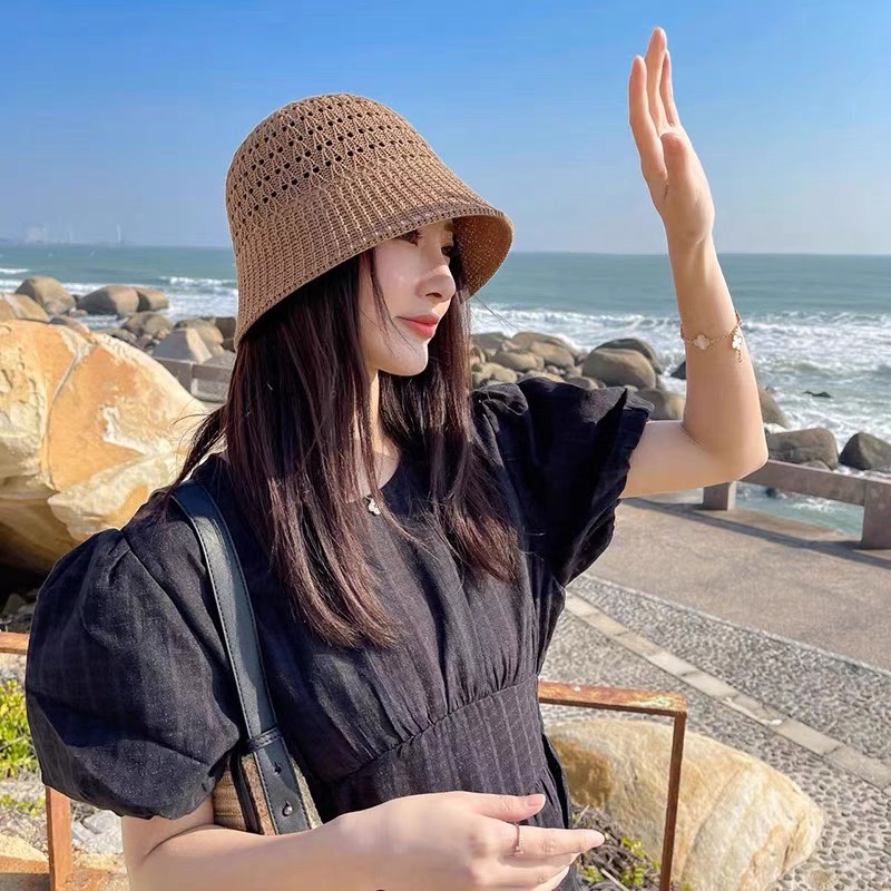 พร้อมส่งจากไทย หมวกบัคเก็ต หมวกถัก หมวกสาน หมวกเกาหลี🤎