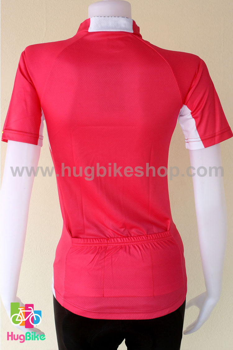 ชุดจักรยานผู้หญิงแขนสั้นขาสั้น Mavic 16 (02) สีชมพูบานเย็น