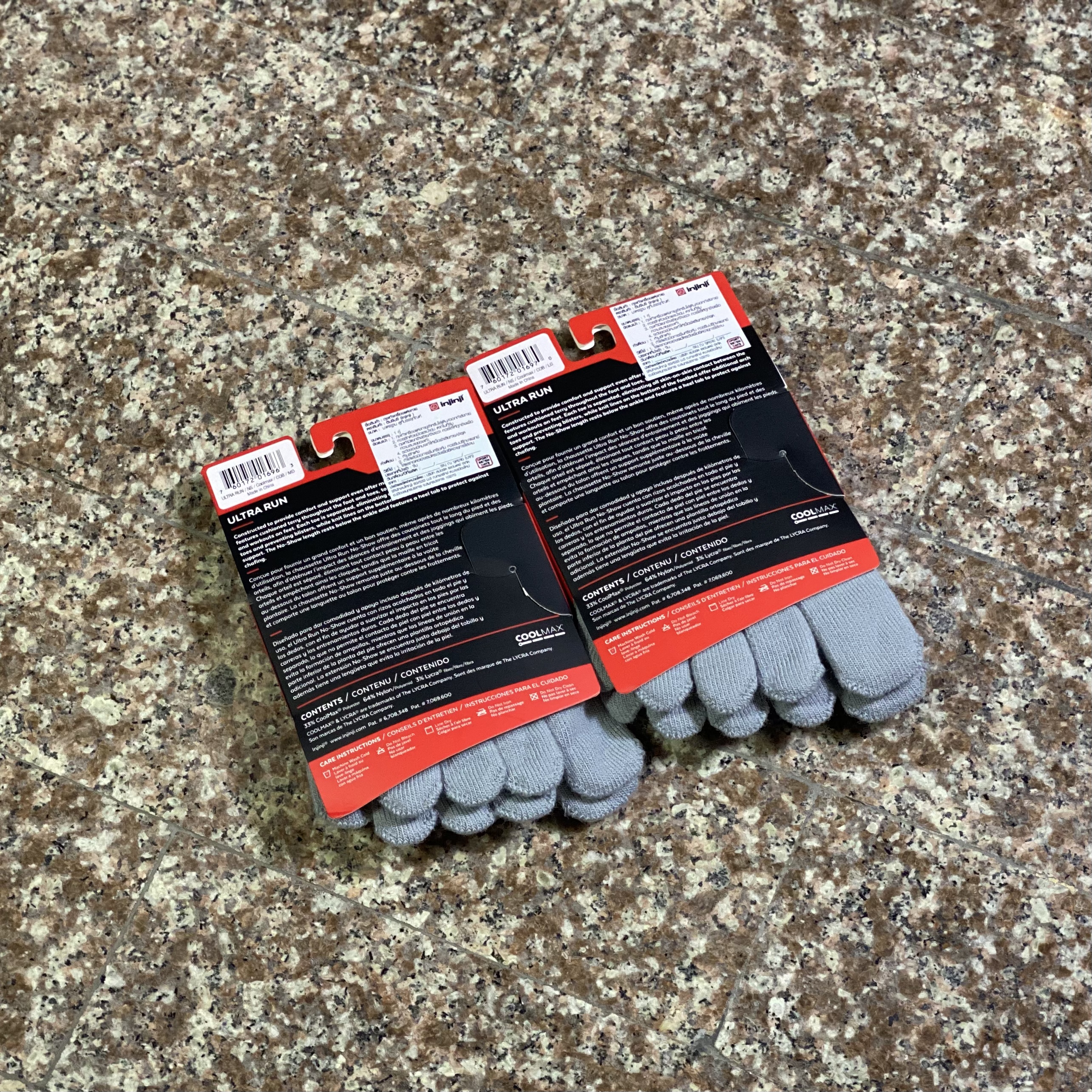 ถุงเท้าวิ่ง Injinji Performance Ultra Running Toe Socks (M)