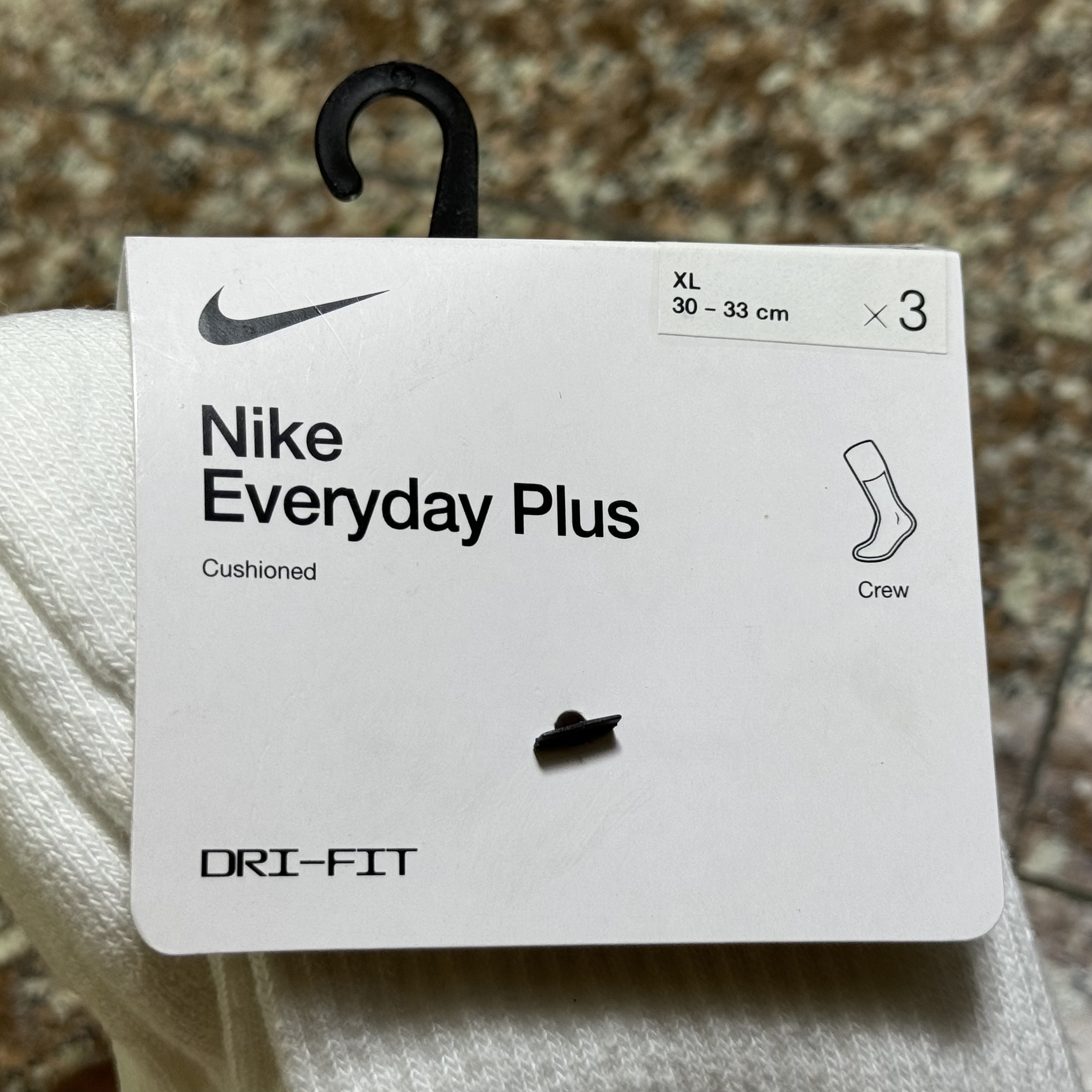 ถุงเท้า Nike EveryDay Plus Crew Socks #แพค3คู่ (S/M/L/XL)