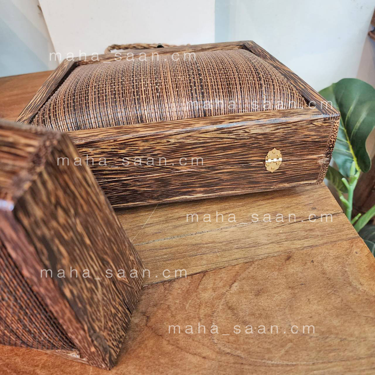 กระเป๋าตาลโตนด คล้องแขน แต่งกรอบไม้ งานแฮนด์เมด 💒