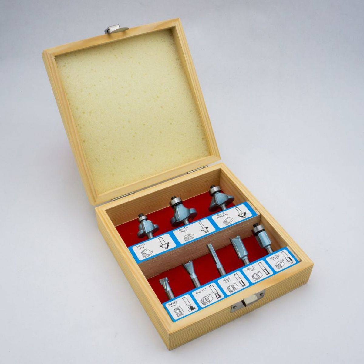 VALU LC-008B ชุดดอกเร้าเตอร์ 8 ชิ้น ก้าน 1/4" VALU