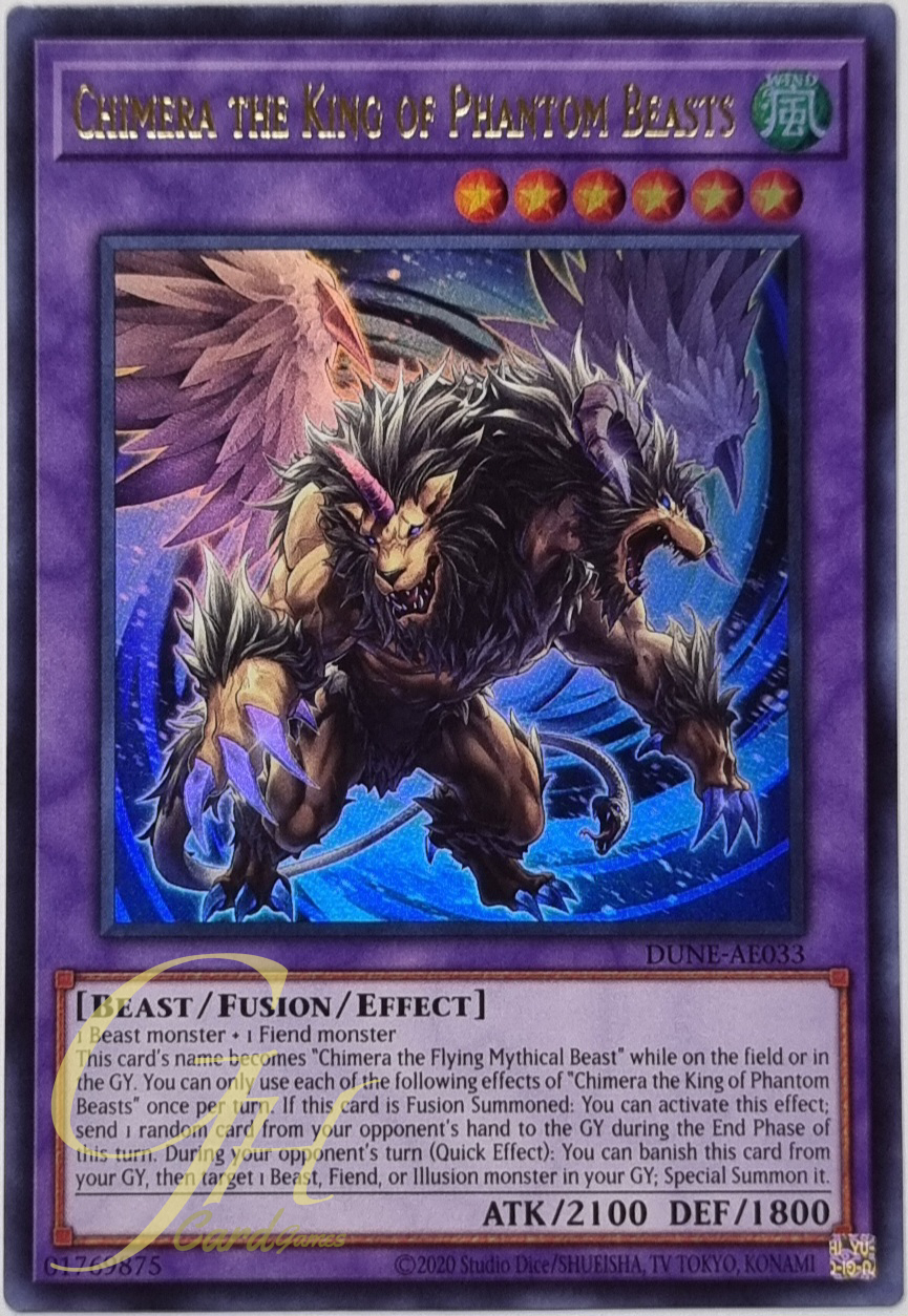 Yugioh [DUNE-AE033] Chimera the King of Phantom Beasts (Ultra Rare)