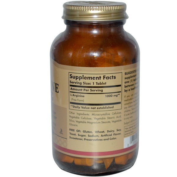 Solgar, L-Arginine, 1000 mg, 90 Tablets