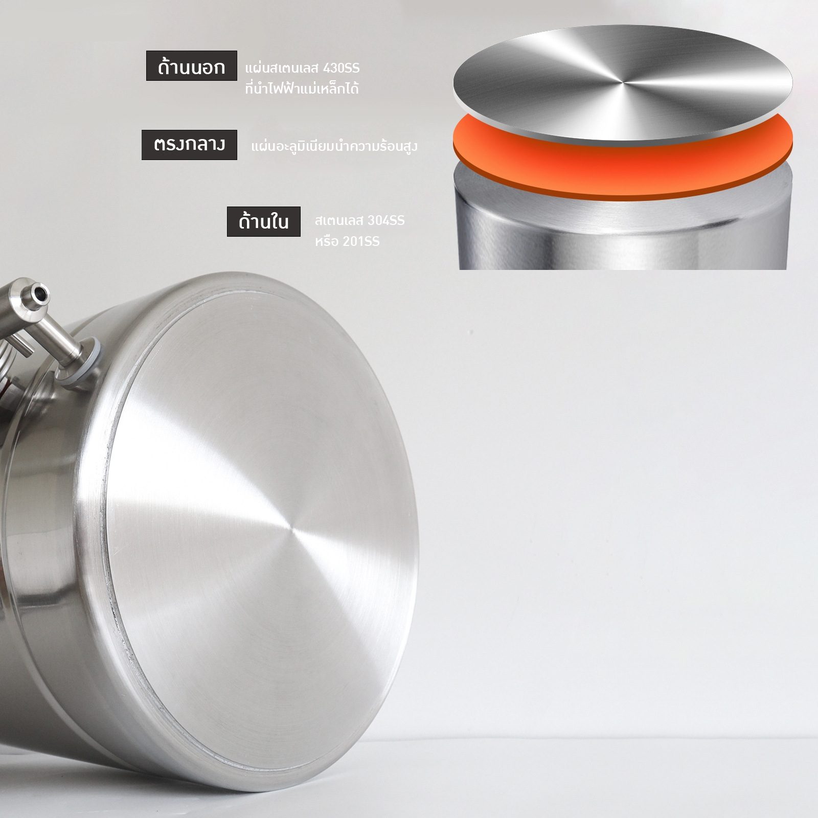ถังต้ม/ถังหมักสแตนเลสเกรดอาหารคุณภาพสูง 🍺 stainless steel brew kettles/fermenters