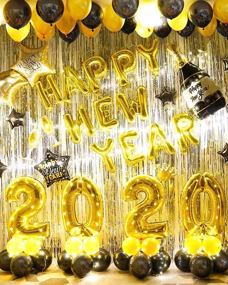 Set Backdrop New Year Gold