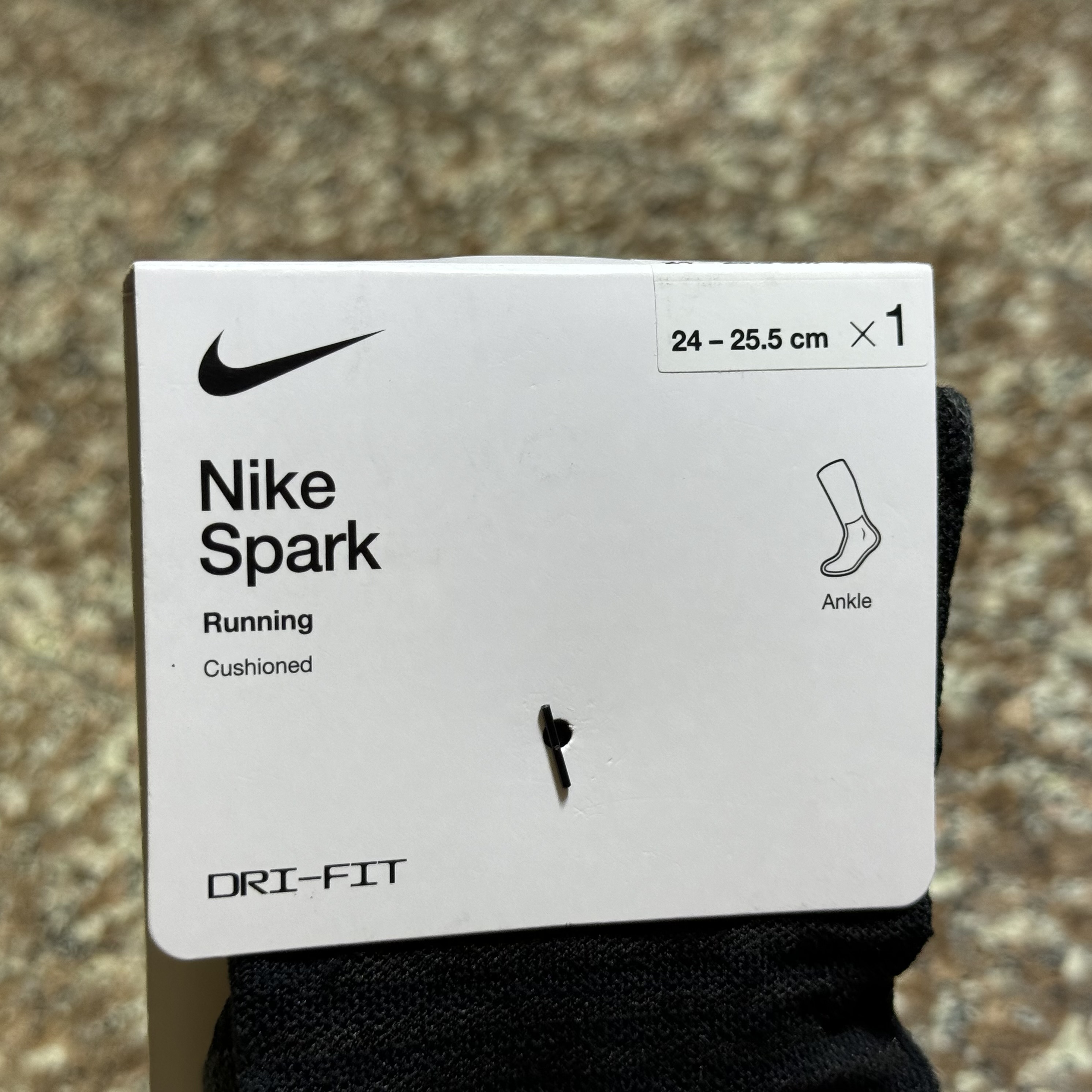 ถุงเท้าวิ่ง Nike Spark Cushioned Ankle Running Socks ‘BLACK’ (M,L)