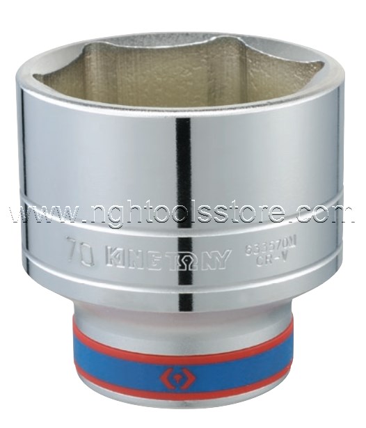 ลูกบ็อก สั้น สีขาว รู3/4 หกเหลี่ยม KING TONY