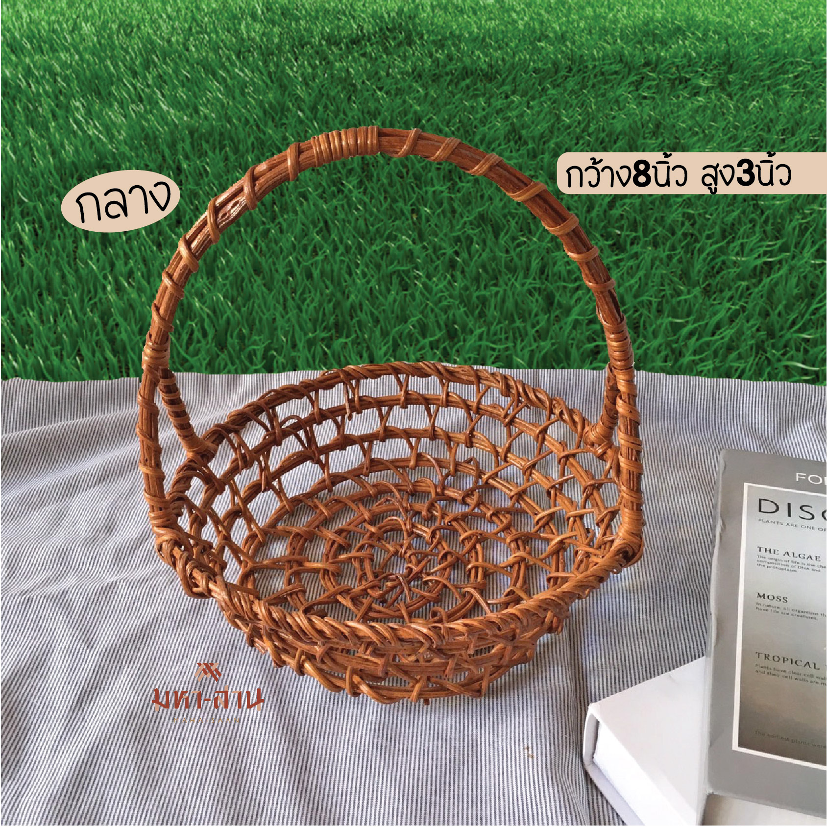 กระเช้าเถาวัลย์ กลม โปร่ง ขนาด6นิ้ว 8นิ้ว 10นิ้ว