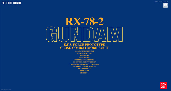 1/60 PG RX 78-2 GUNDAM