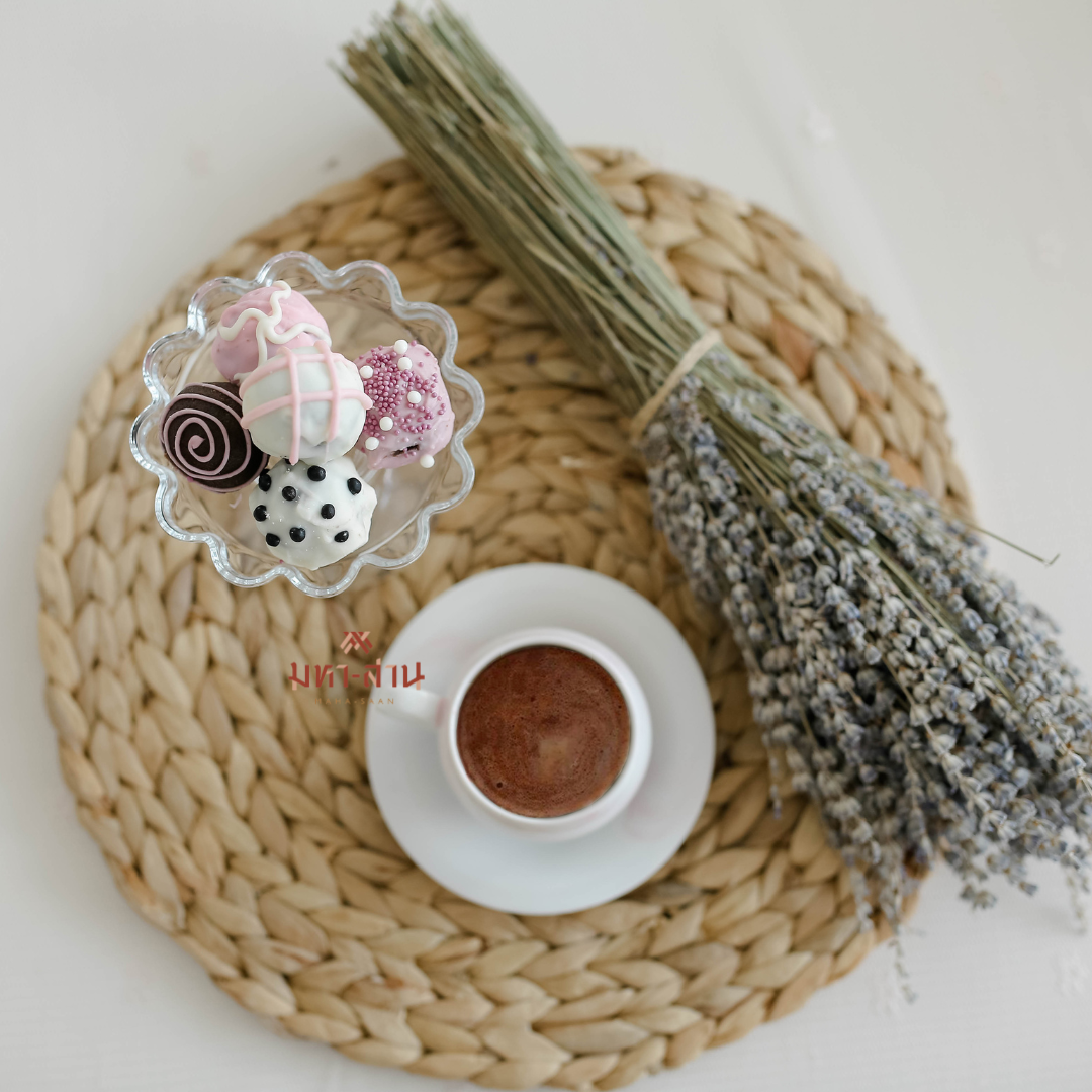 แผ่นรองหม้อกลม พร็อพถ่ายรูป แผ่นรองจาน รองจานผักตบชวา 🍽