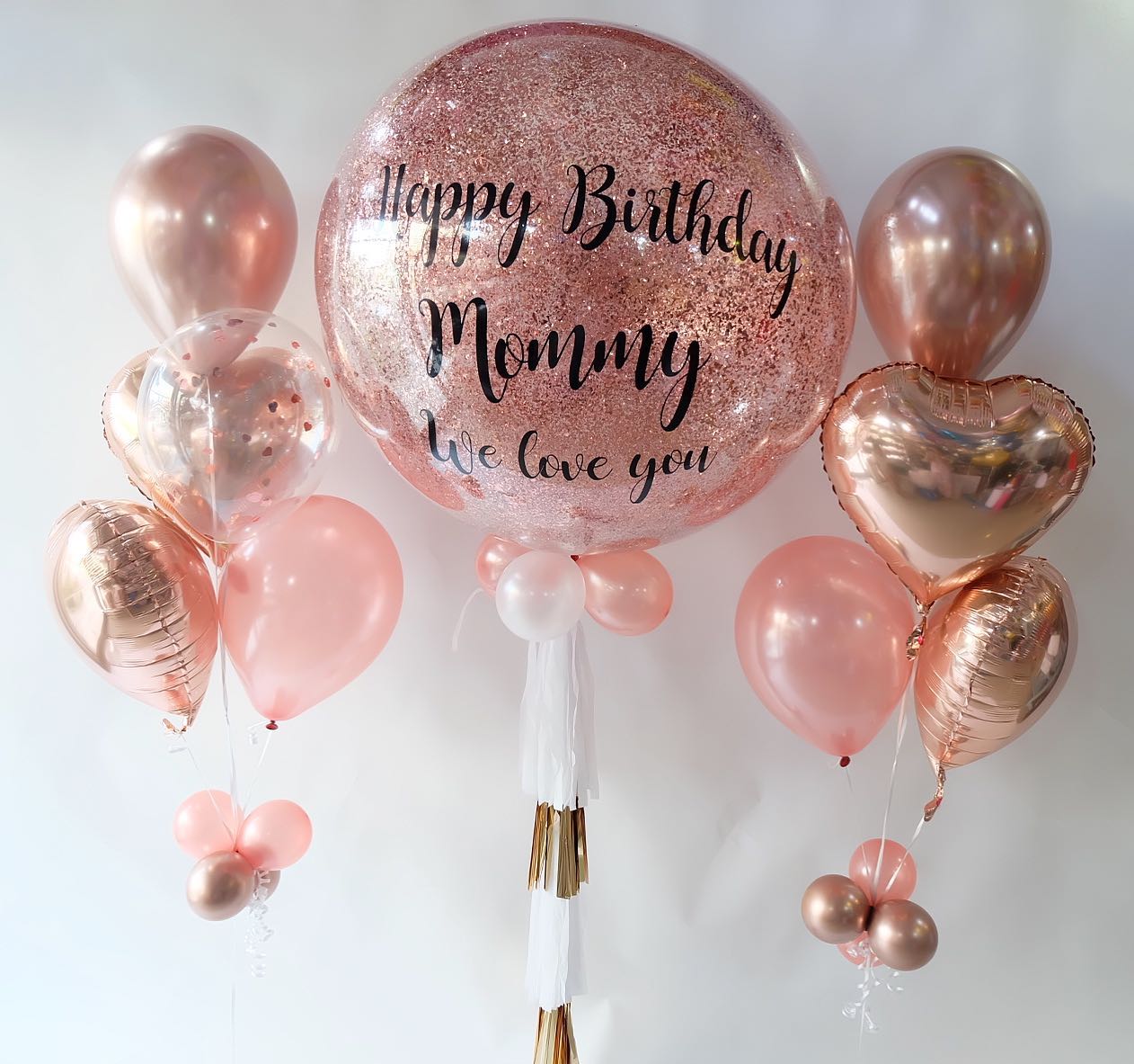 HBD Fabulous Rose Gold Balloon Set / เซ็ทลูกโป่งวันเกิดสุดไฮโซโรสโกล