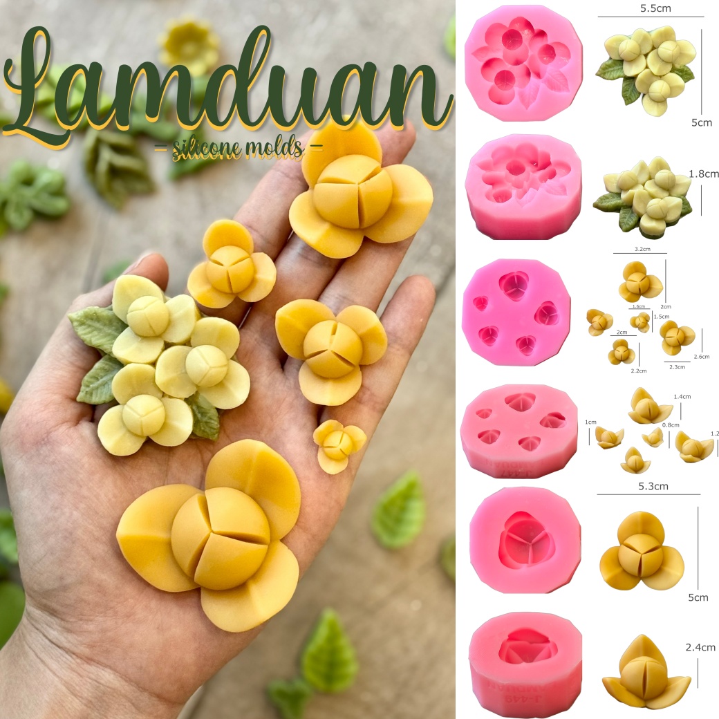 รวมแม่พิมพ์ขนม ดอกลำดวน มีหลายไซส์ ทำขนมได้