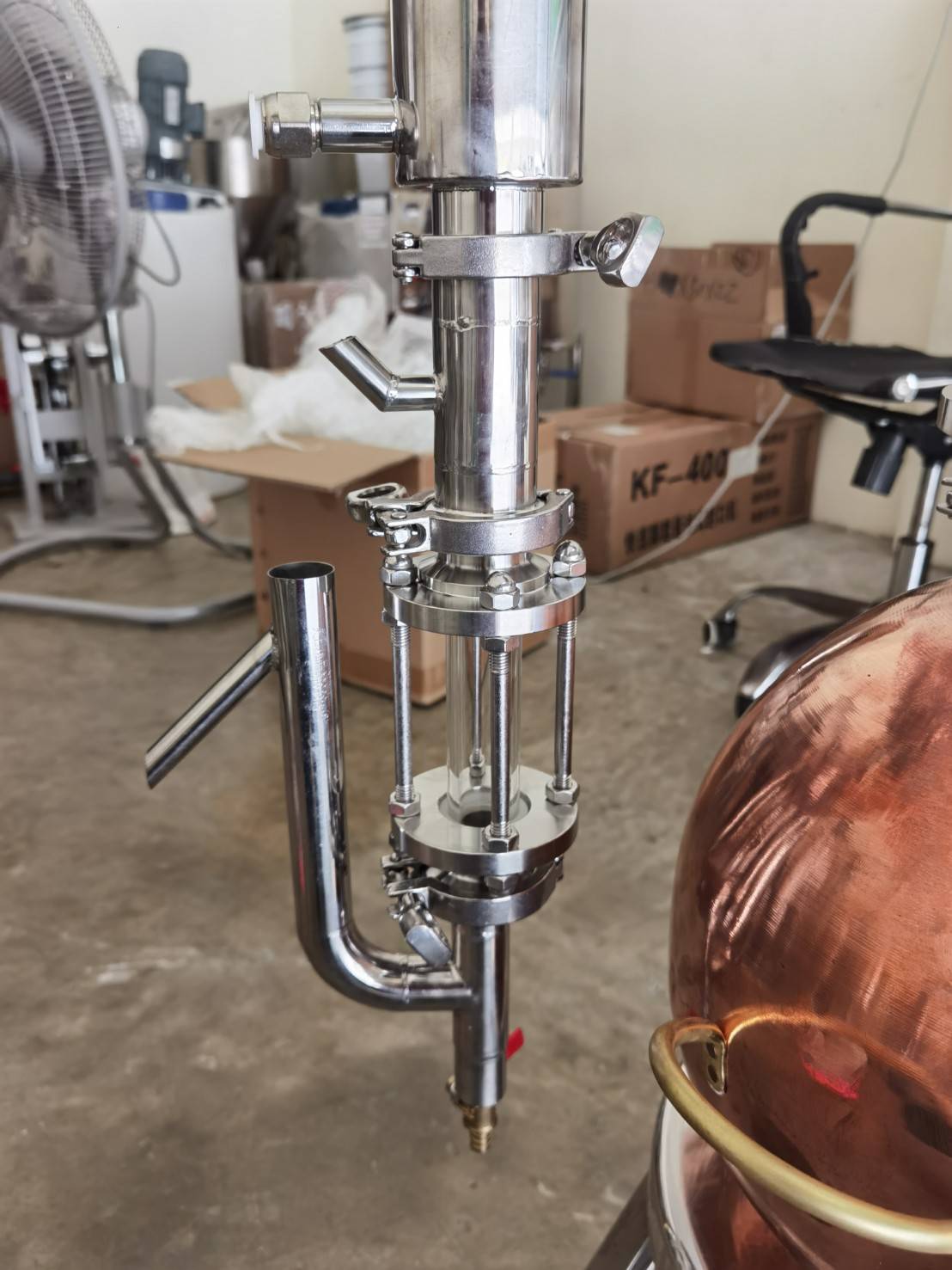 หม้อกลั่นทองแดง ทรงน้ำเต้า ขนาด 15 L