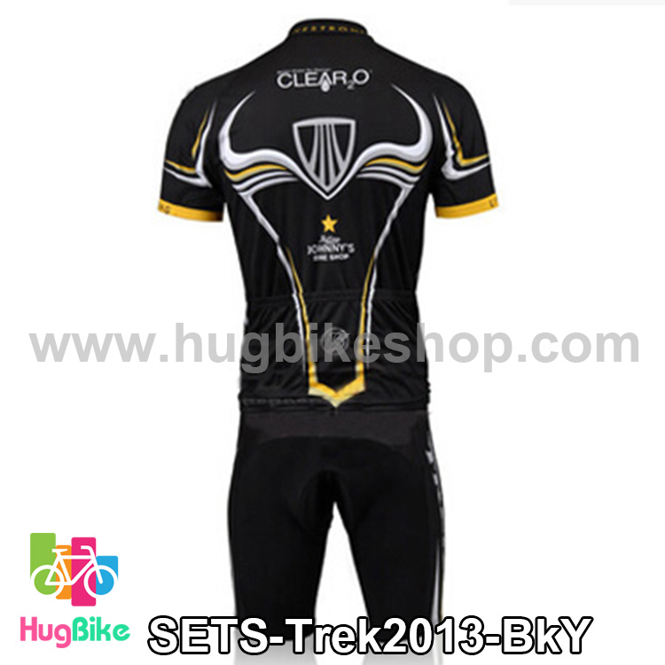 ชุดจักรยานแขนสั้นทีม Trek 13 สีดำเหลือง