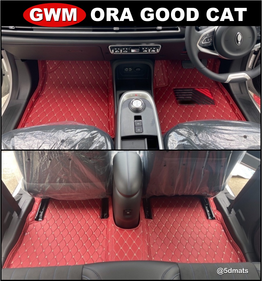 พรมปูพื้นรถยนต์ 6D GWM ORA GOOD CAT พรม6D เกรดA เต็มคัน เข้ารูป ตรงรุ่น 3ชิ้น
