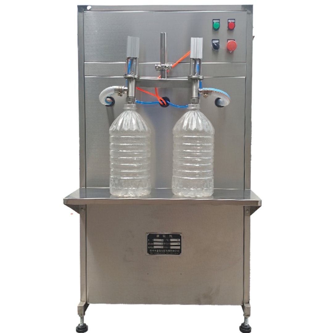 15424 เครื่องบรรจุของเหลวกึ่งอัตโนมัติ ขนาด 100-5000ml สองหัว รุ่น GYJ-2