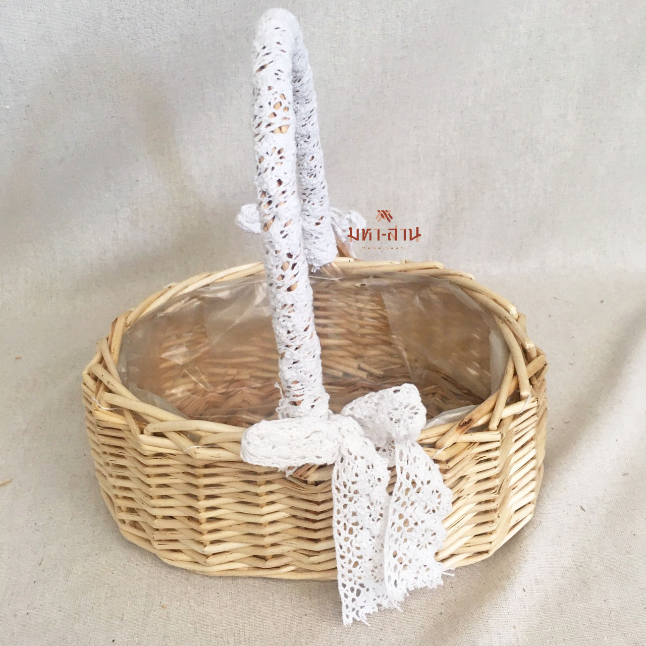 ตะกร้าหวาย หูผ้า พร๊อพถ่ายรูป 🧺