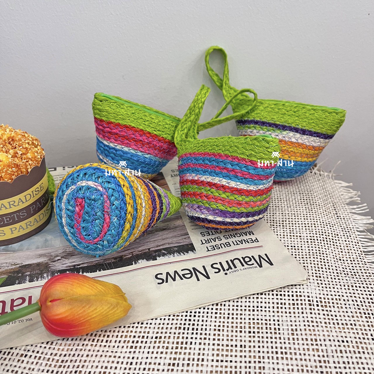 กระเป๋าป่าน กระเป๋าใส่เหรียญ กระเป๋าจิ๋ว กระเป๋าสตางค์ ของชำร่วย คละแบบ❤