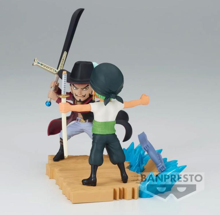 ONE PIECE WORLD COLLECTABLE FIGURE LOG STORIES-RORONOA ZORO VS DRACULE.MIHAWK-