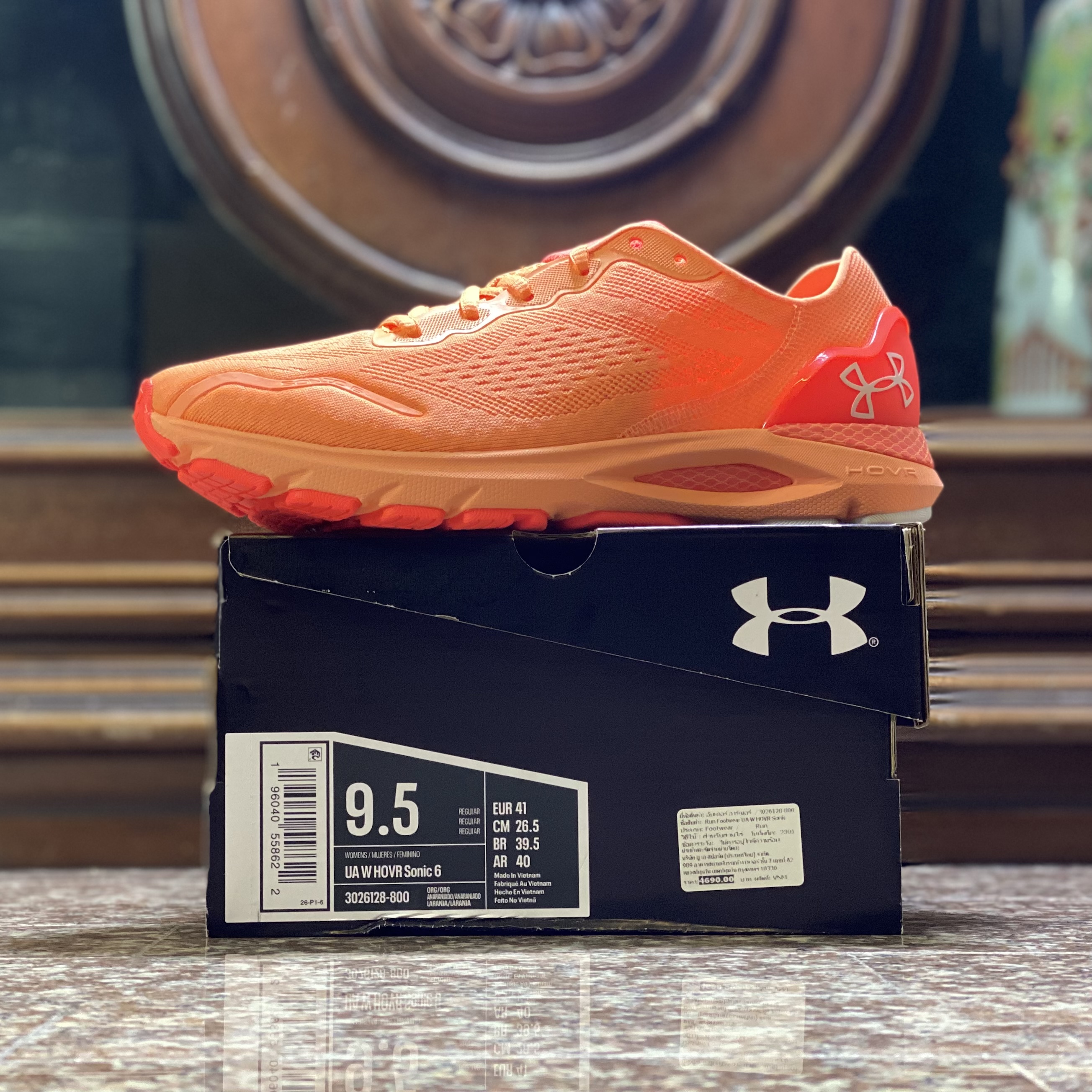 รองเท้าวิ่ง Under Armour HOVR Sonic 6 ’Orange’ Women (W8/8.5/9.5US)