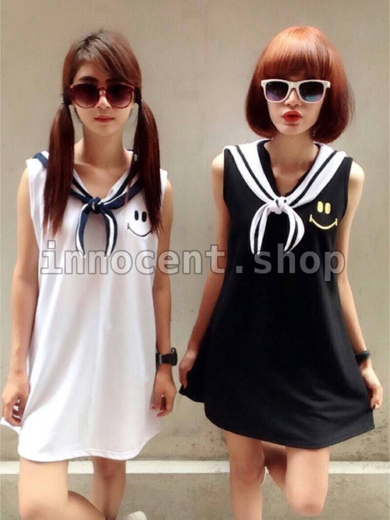 ชุดเดรส"อมยิ้ม"ทหารเรือน่ารักๆ