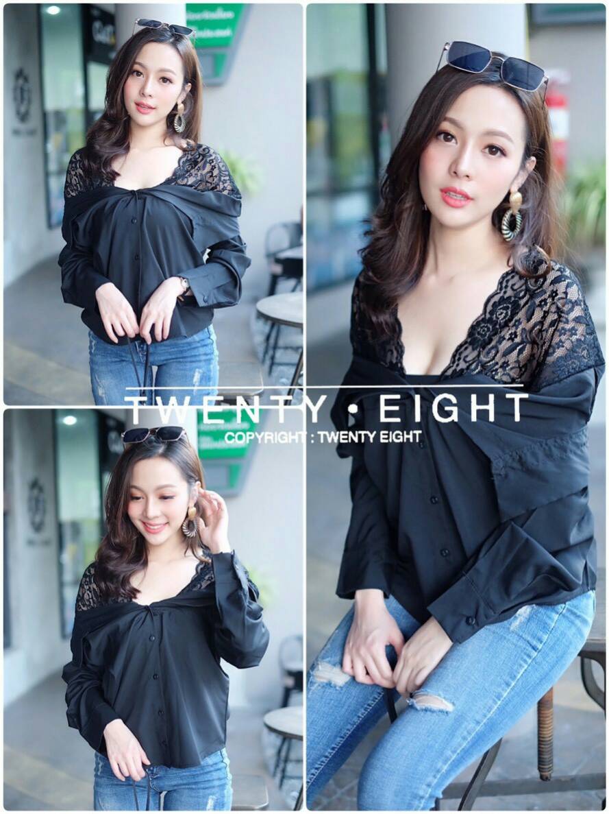 เสื้อแขนยาวแต่งลูกไม้