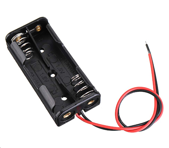 รางถ่าน (Battery Holder) ขนาด AAA 2 ก้อน 3V. แบบเปลือยไม่มีฝา