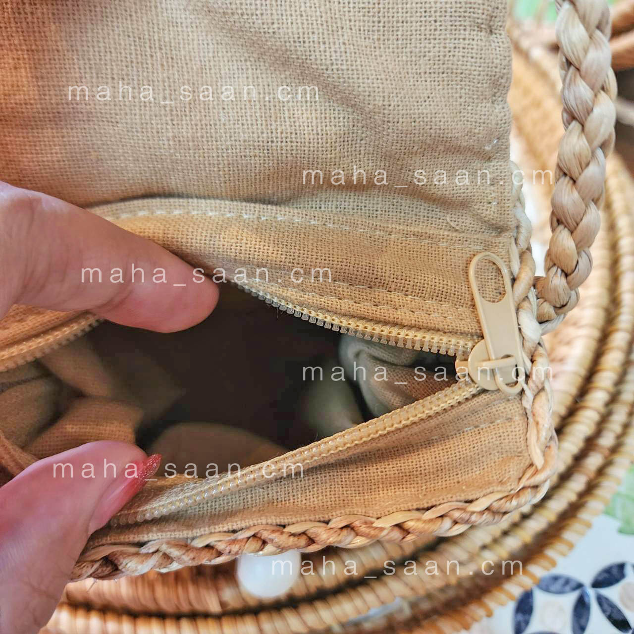 กระเป๋าสานผักตบชวา ฝาพับ สะพาย แฮนด์เมด เด็กและผู้ใหญ่💌