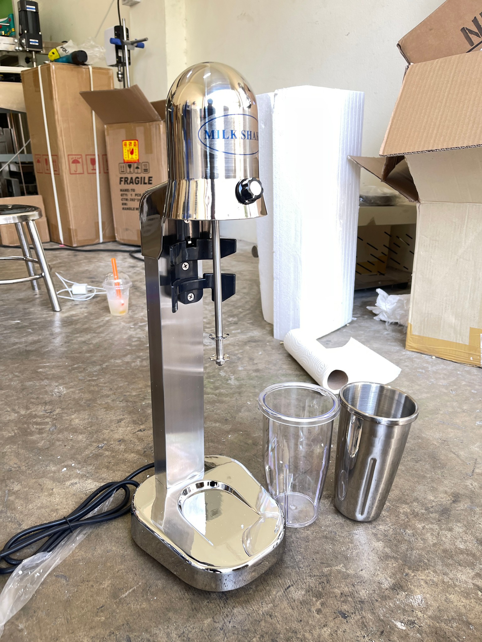 16652 เครื่องปั่นชานม 2ถ้วย 1หัว milk shake รุ่น MS-1