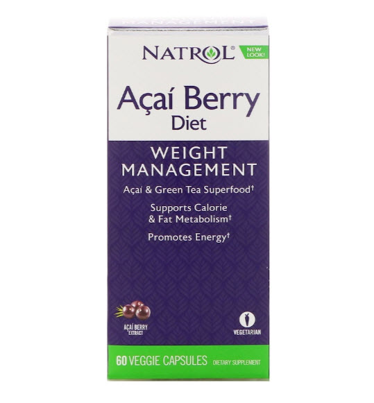 Natrol, AcaiBerry Diet, Acai & Green Tea Superfoods, 60 Veggie Capsules