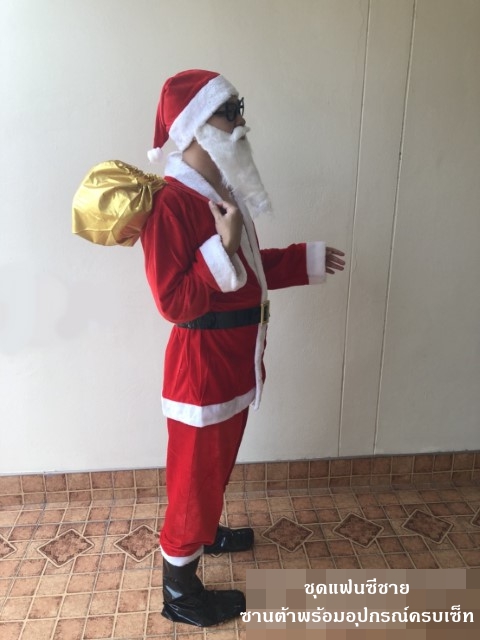 ชุดแฟนซีชาย ซานต้าพร้อมอุปกรณ์ครบเซ็ท