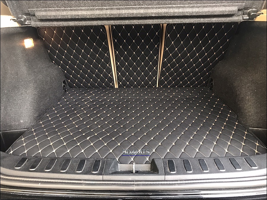 พรมปูพื้นรถยนต์ 6D BMW X1 E84 ปี2009-15 พรม6D QJ VIP หนาพิเศษ สีดำด้ายครีม รวมแผ่นปูท้าย ปิดเบาะ เต็มคัน