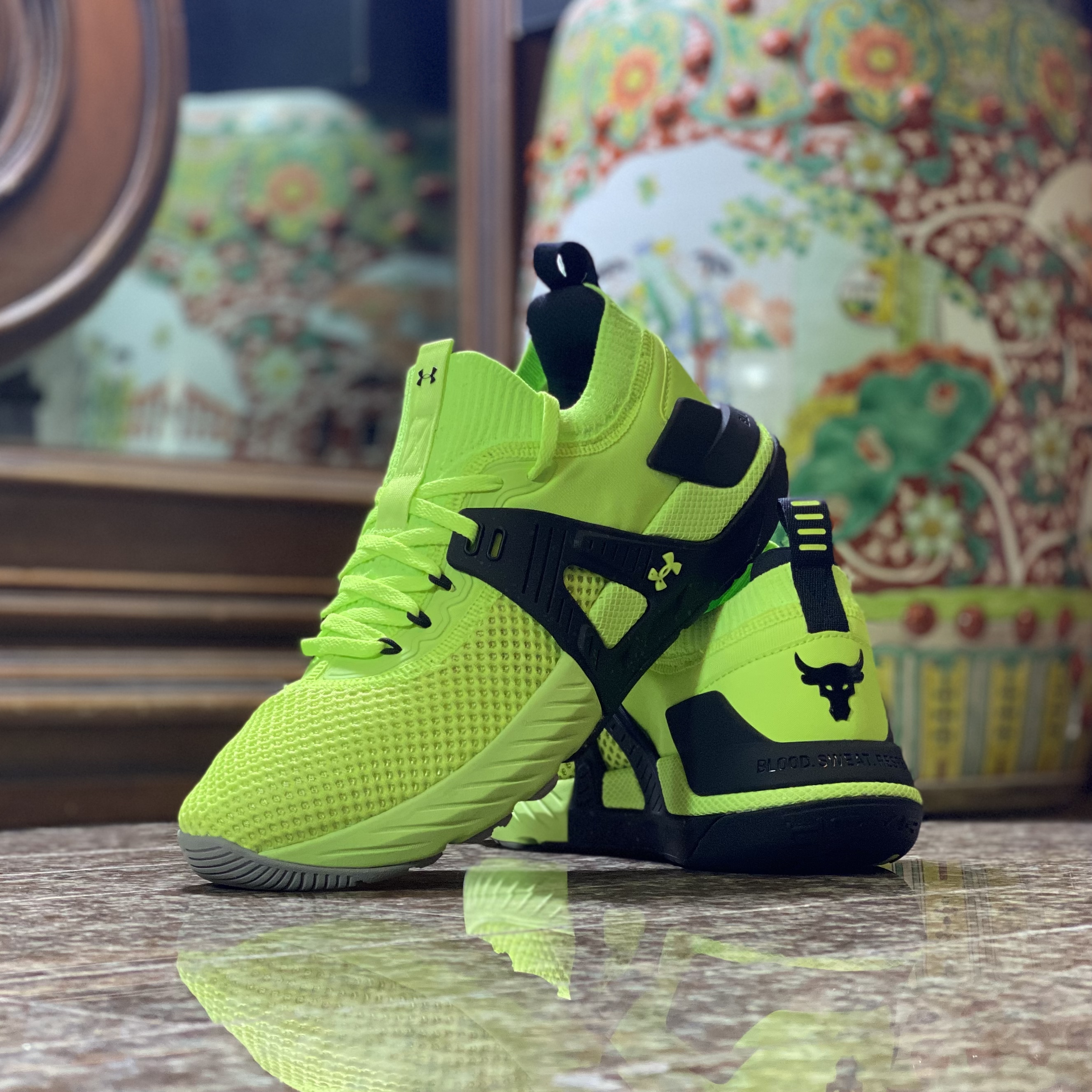 รองเท้าเทรนนิ่ง Under Armour Project Rock 4 ‘GREEN’ (M8US)