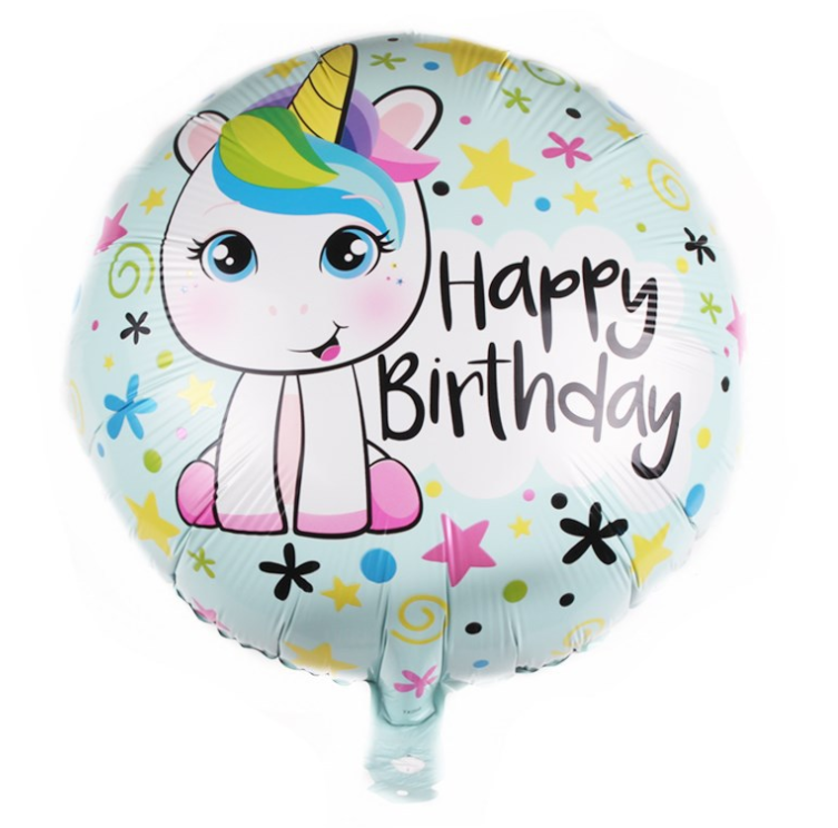 ลูกโป่งฟอยล์ Happy Birthday ยูนิคอร์น