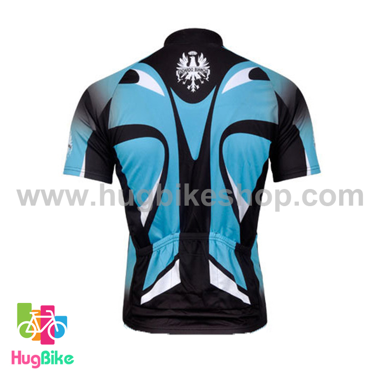เสื้อจักรยานแขนสั้นทีม Bianchi 2015 สีดำฟ้า
