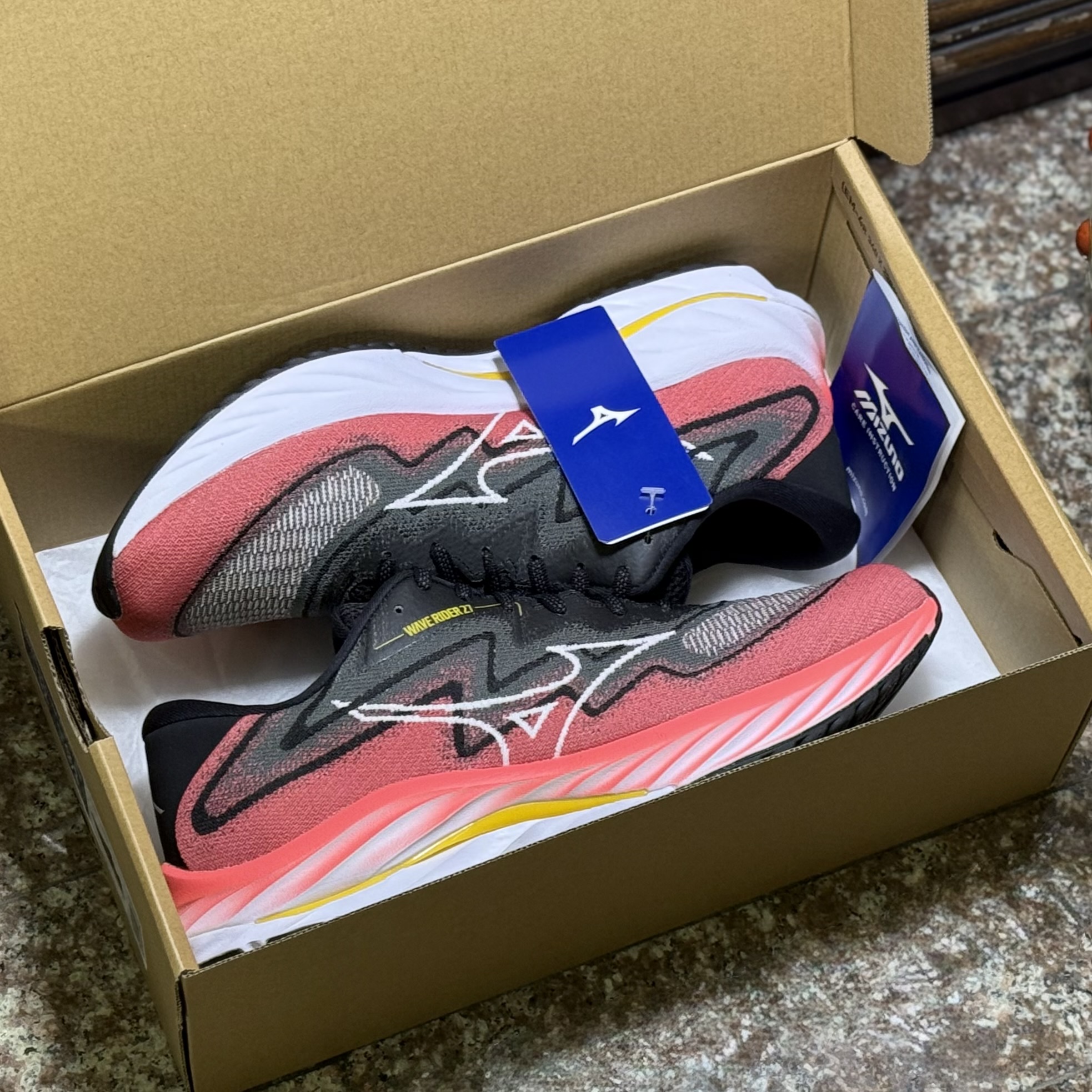 รองเท้าวิ่ง Mizuno Wave Rider 27 Knit ‘Turbulence’ (M9.5US)