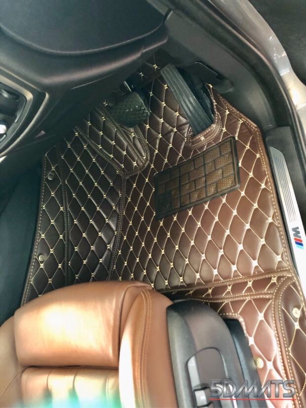 พรมปูพื้นรถยนต์6D VIP BMW X5 F15 สีกาแฟ เต็มคัน