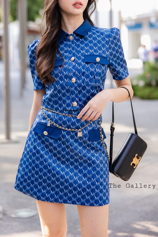 ชุดเซ็ต3ชิ้นเสื้อครอปและกระโปรงพิมส์ลาย เนื้อผ้าพรีเมี่ยม มาพร้อมเข็มขัดโซ่เข้าชุด สวยครบจบในชุดเดียว ห้ามพลาดเลยยย