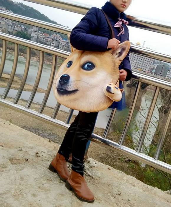 กระเป๋าสะพายข้างหน้าน้องหมา