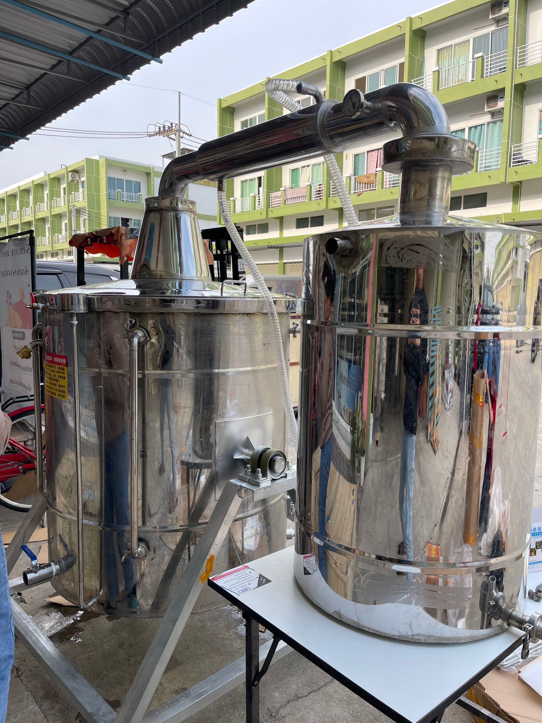 HNXS-01 หม้อกลั่นสแตนเลส 304 310/450/770/885 ลิตร