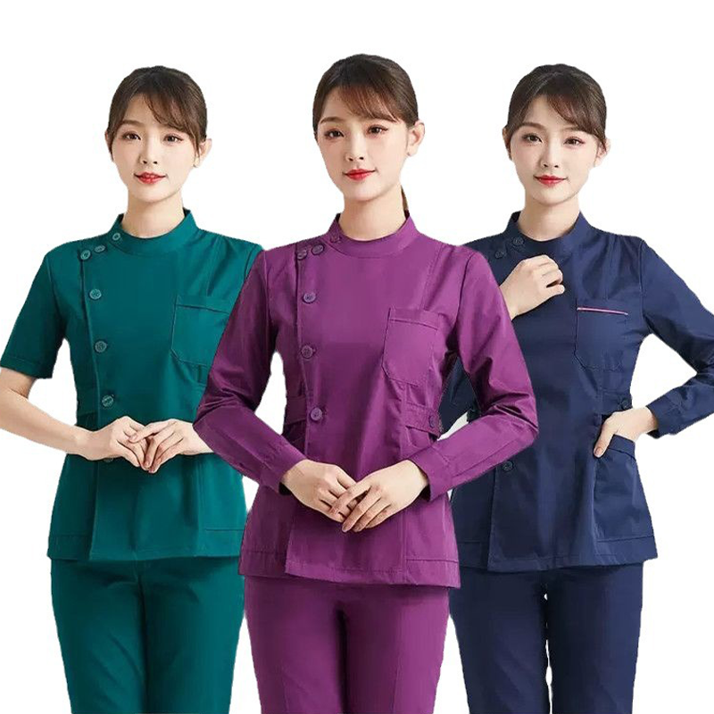 ชุดพยาบาลแขนยาวและแขนสั้น พร้อมกางเกง OLM-3